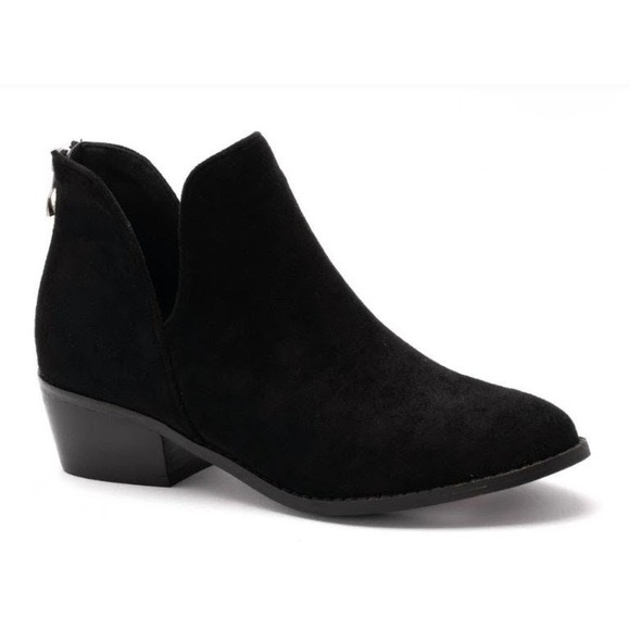 Boutique by Corkys Shoes - Boutique by Corkys Vanish Booties Women 8 Black New Suede Side Cutout Back Zip